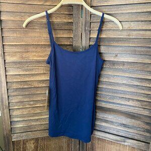 Wayi Classic Scoop Neck Snug Camisole Navy